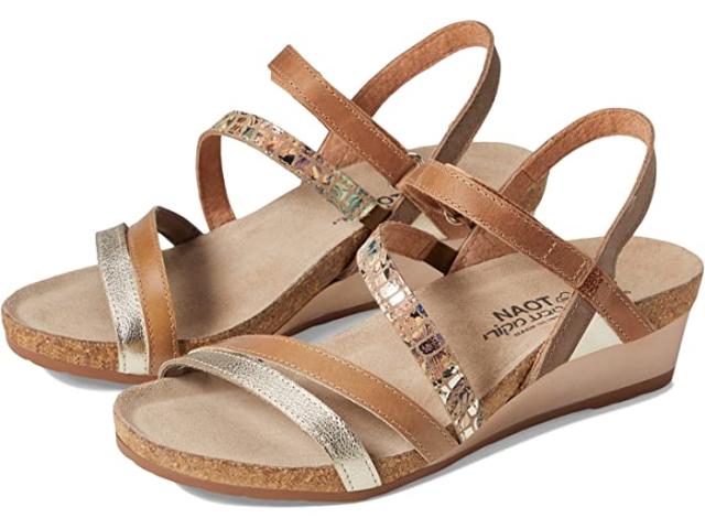 (取寄) ナオト レディース ヒーロー Naot women Naot Hero Radiant Gold/Golden Floral/Arizona Tan Leather