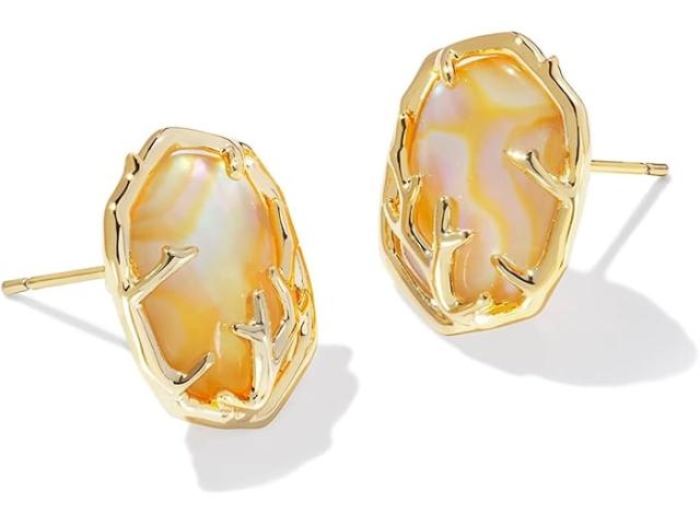 (取寄) ケンドラスコット レディース ダフネ コーラル フレーム スタッズ イヤリングス Kendra Scott women Kendra Scott Daphne Coral Frame Stud Earrings Gold Iridescent Abaloneの通販は 15,784円