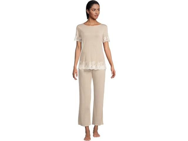 (取寄) ナトリ レディース ラグゼ シャングリ-ラ ショート スリーブ Pj セット Natori women Luxe Shangri-La Short Sleeve PJ Set Heather Cashmere