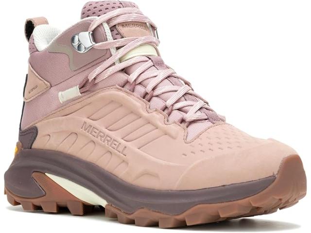 (取寄) メレル レディース モアブ スピード 2 レザー ミッド ウォータープルーフ Merrell women Moab Speed 2 Leather Mid Waterproof Adobe Rose