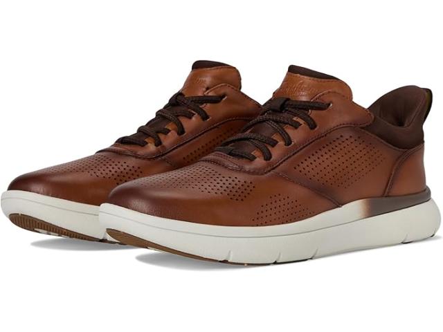 (取寄) フローシャイム メンズ フリート パーフ トゥ エラスティック レース スニーカー Florsheim men Fleet Perf Toe Elastic Lace Sneakers Cognac
