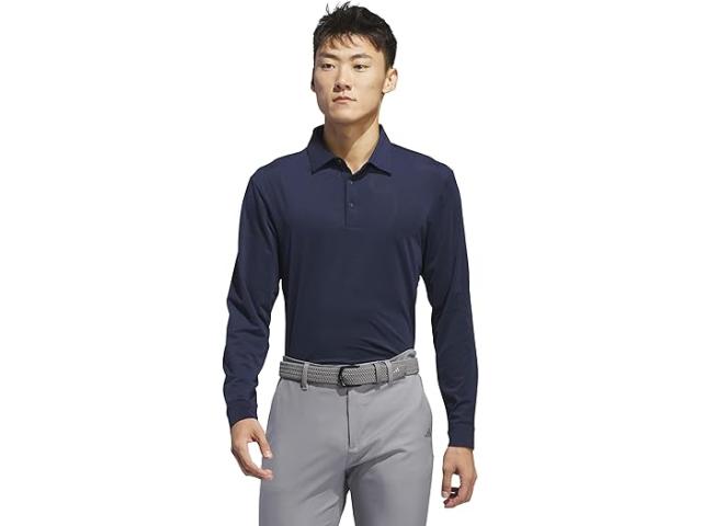 (取寄) アディダス ゴルフ メンズ コア ロング スリーブ ポロ adidas Golf men Core Long Sleeve Polo Collegiate Navy