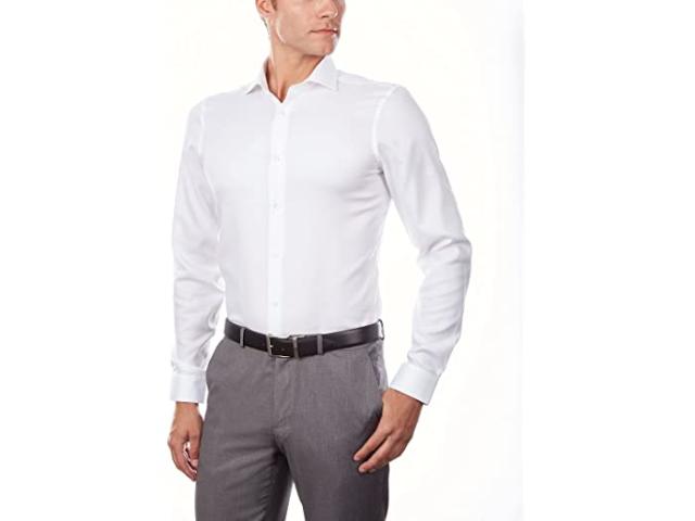 (取寄) カルバンクライン メンズ メンズ ドレス シャツ スリム フィット ノン アイロン ストレッチ ソリッド   men  Men's Dress Shirt Slim Fit Non Iron Stretch Solid White 取寄) カルバンクライン メンズ メンズ ドレス シャツ スリム フィット