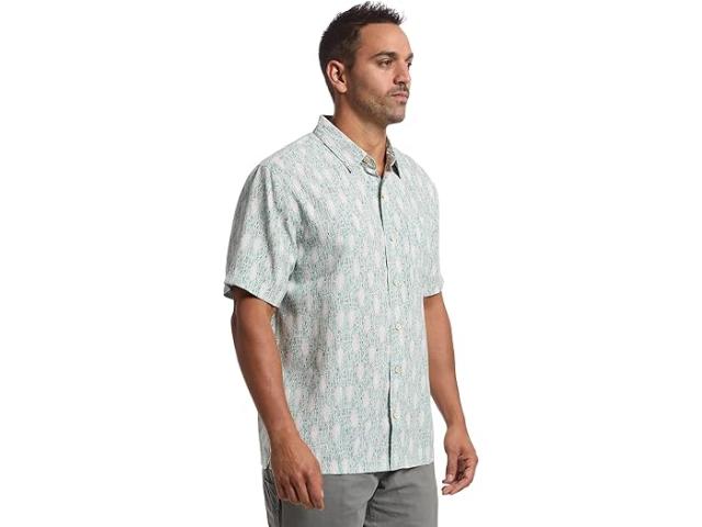 (取寄) ロイヤルロビンズ メンズ カミノ パッカー ショート スリーブ  Robbins men Camino Pucker Short Sleeve Sage Leaf Fish Print 取寄) ロイヤルロビンズ メンズ カミノ パッカー ショート スリーブ