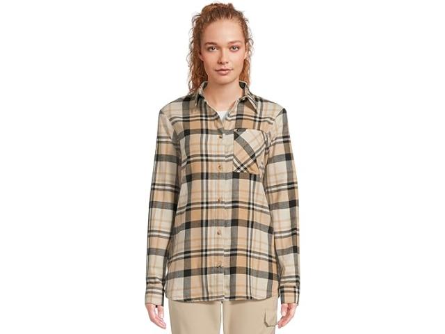 (取寄) コロンビア レディース キャリコ ベイスン フランネル ロング スリーブ シャツ Columbia women Calico Basin Flannel Long Sleeve Shirt Canoe Multiplaid