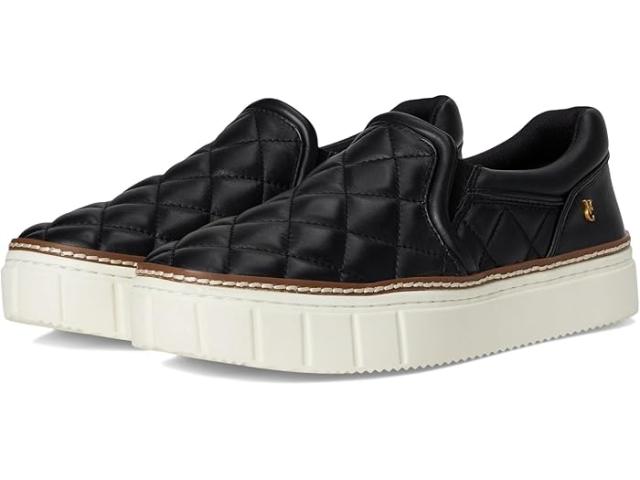 (取寄) ヴィンスカムート レディース ロミー キルテッド スリッポン プラットフォーム スニーカー Vince Camuto women Romie Quilted Slip-On Platform Sneakers Black