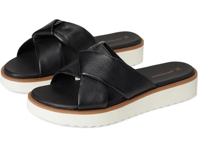 (取寄) ジョンストン&マーフィー レディース ミッツィ ノッテッド スライド Johnston & Murphy women Mitzi Knotted Slide Black