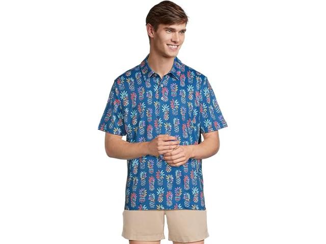 (取寄) チャビーズ メンズ ザ パイナップル スケッチ (パフォーマンス ポロ) Chubbies men The Pineapple Sketch (Performance Polo) Bright Blue