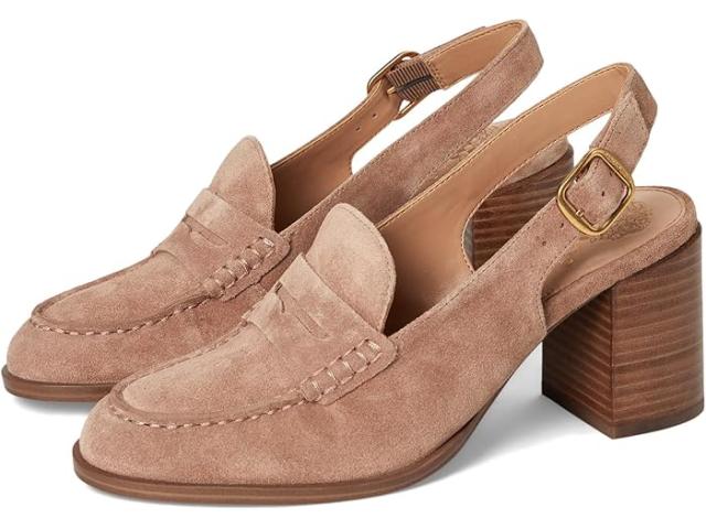 (取寄) ヴィンスカムート レディース ジェンマ ハイ ヒール スリングバック ローファー Vince Camuto women Gemma High Heel Slingback Loafer Spiced Almond