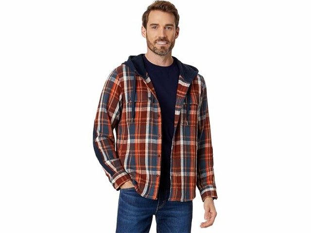 (取寄) エルエルビーン メンズ シグニチャー ヘリテージ テクスチャー フランネル プレイド フーデット シャツ L.L.Bean men L.L.Bean Signature Heritage Textured Flannel Plaid Hooded Shirt Dark Marinerの通販はポロシャツ