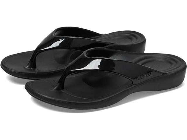 (取寄) エイトレックス レディース マウイ Aetrex women Aetrex Maui Black Gloss