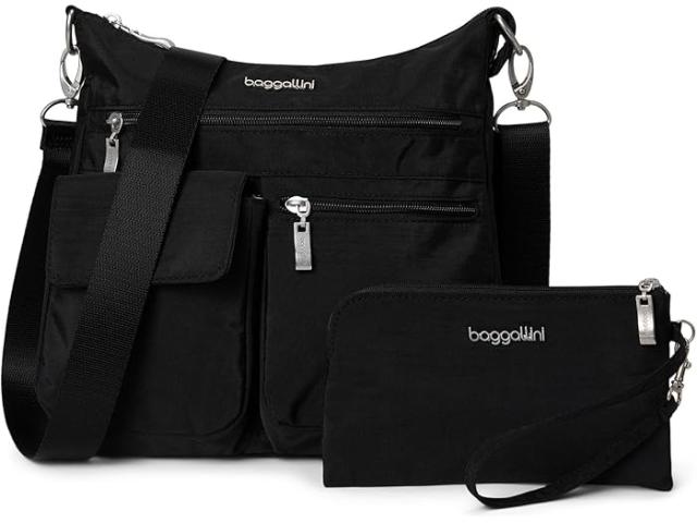 (取寄) バッガリーニ レディース モダン エブリウェア スリム クロスボディ Baggallini women Modern Everywhere Slim Crossbody Black