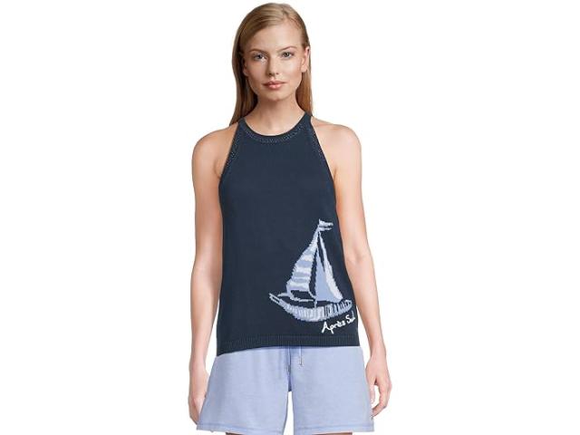 (取寄) リリー ピュリッツァー レディース セーター タンク Lilly Pulitzer women Emra Sweater Tank Low Tide Navy Apres Sail Jacquard