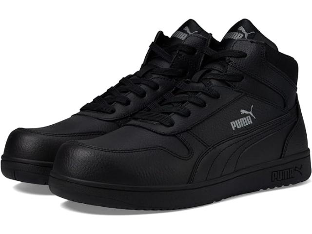 (取寄) プーマ セーフティー メンズ フロントコート レザー ミッド ASTM エー PUMA Safety men PUMA Safety Frontcourt Leather Mid ASTM EH Black