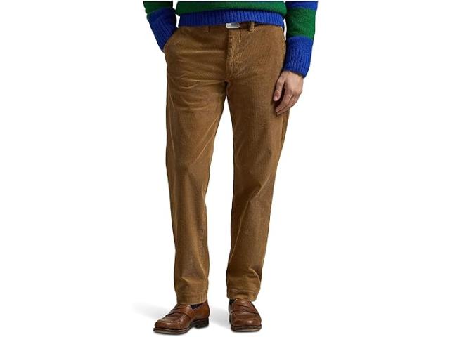 (取寄) ラルフローレン メンズ ストレート フィット ストレッチ コーデュロイ パンツ Polo Ralph Lauren men Straight Fit Stretch Corduroy Pants Golden Brown