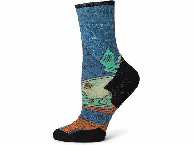 (取寄) スマートウール レディース トレイル ラン ターゲッティド クッション マウンテン プリント クルー ソックス Smartwool women Trail Run Targeted Cushion Mountain Print Crew Socks Twilight Blueの通販は