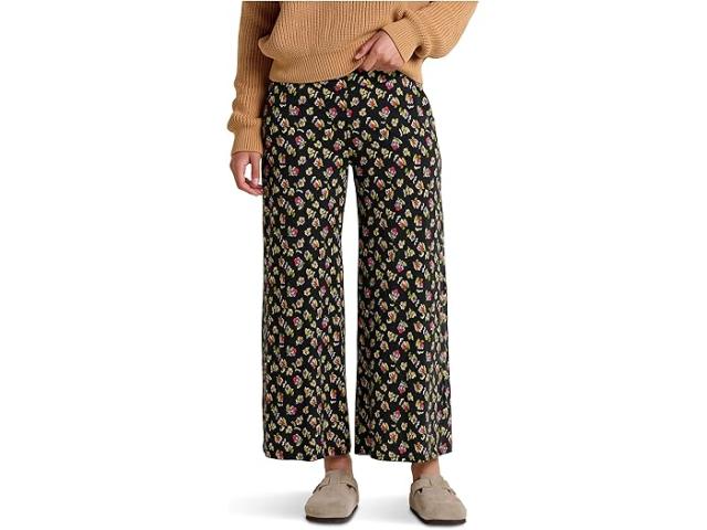 (取寄) トードアンドコー レディース チャカ ワイド レッグ クロップ パンツ Toad&Co women Chaka Wide Leg Crop Pants Black Pansy Print
