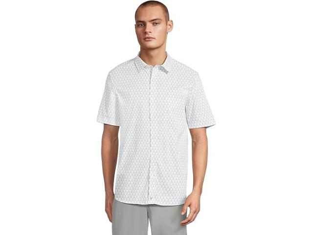 (取寄) ヴィンヤードヴァインズ メンズ カントリー クラブズ パフォーマンス コットン ショート スリーブ シャツ Vineyard Vines men Country Clubs Performance Cotton Short Sleeve Shirt White Cap