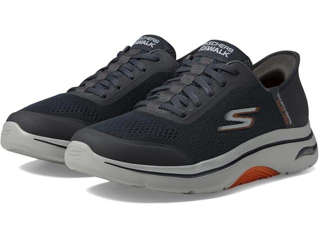 (取寄) スケッチャーズ パフォーマンス メンズ ハンズ フリー スリップ-インス ゴー ウォーク アーチ フィット 2.0 - シンプリシティ 2 SKECHERS Performance men Hands Free Slip-Ins Go Walk Arch Fit 2.0 - Simplicity 2 Charcoal/Orange