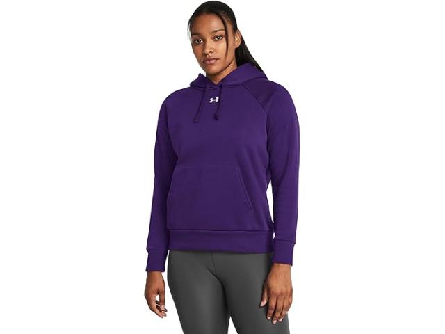 (取寄) アンダーアーマー レディース ライバル フリース パーカー Under Armour women Rival Fleece Hoodie Purple/White