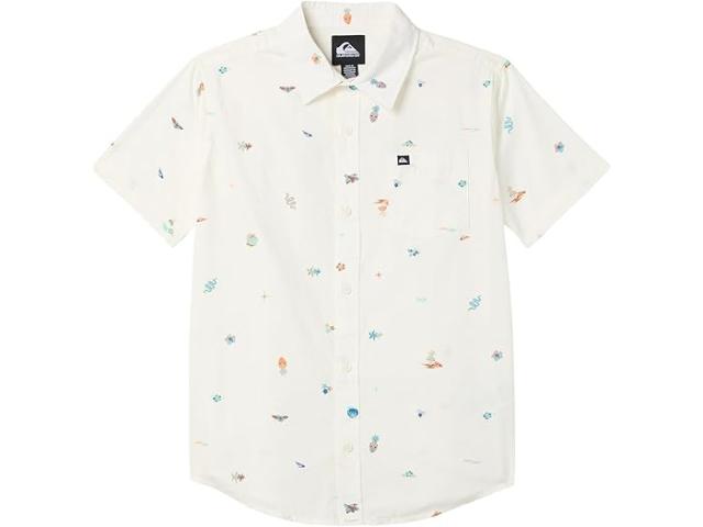 (取寄) クイック シルバー キッズ ボーイズ アペロ クラシックス ショート スリーブ (ビッグ キッズ) Quiksilver Kids boys Apero Classics Short Sleeve (Big Kids) Off-White
