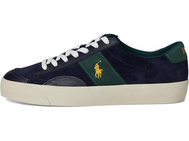 (取寄) ラルフローレン メンズ スエード トップ レース Polo Ralph Lauren men Polo Ralph Lauren Suede Leather-Sayer Sport-Sneakers-Low Top Lace Navy/Forest_3