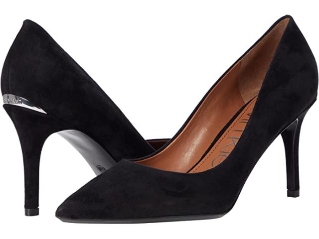 (取寄) カルバンクライン レディース ゲイル ポンプ   women  Gayle Pump Black Suede