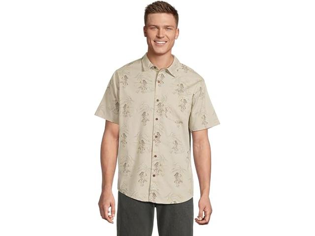 (取寄) ハーレー メンズ ワン アンド オンリー リードウ ストレッチ ショート スリーブ Hurley men One And Only Lido Stretch Short Sleeve Bone 2