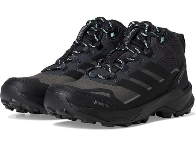 (取寄) アディダス アウトドア レディース テレックス スカイチェイサー ミッド トップ ゴア-テックス ハイキング シューズ adidas Outdoor women Terrex Skychaser Ax5 Mid Top GORE-TEX Hiking Shoes Carbon/Black/Semi Flash Aqua