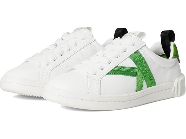 (取寄) ケイトスペード レディース シグニチャー レース アップ スニーカー Kate Spade New York women Signature Lace Up Sneakers True White/KS Green