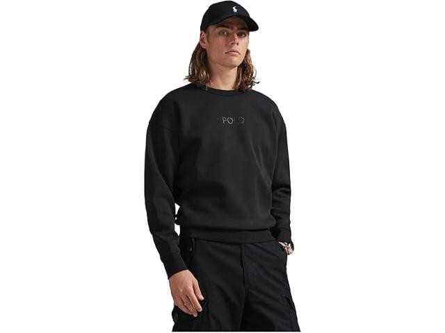 (取寄) ラルフローレン メンズ リラックスド-フィット フィット ロゴ ダブルニット スウェットシャツ Polo Ralph Lauren men Relaxed Fit Logo Double-knit Sweatshirt Polo Black