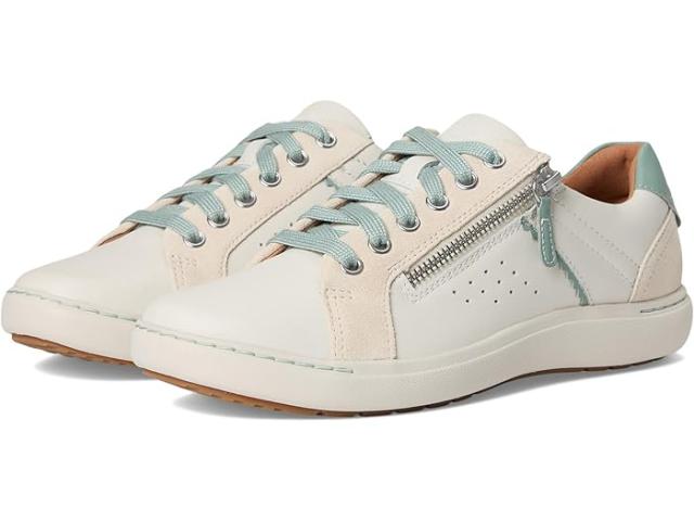 (取寄) クラークス レディース ナレ ゼン Clarks women Nalle Zen White Combi Leather