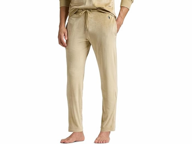 (取寄) ラルフローレン メンズ プラッシュ ベロア スリム Pj パンツ Polo Ralph Lauren men Polo Ralph Lauren Plush Velour Slim PJ Pant Classic Khaki