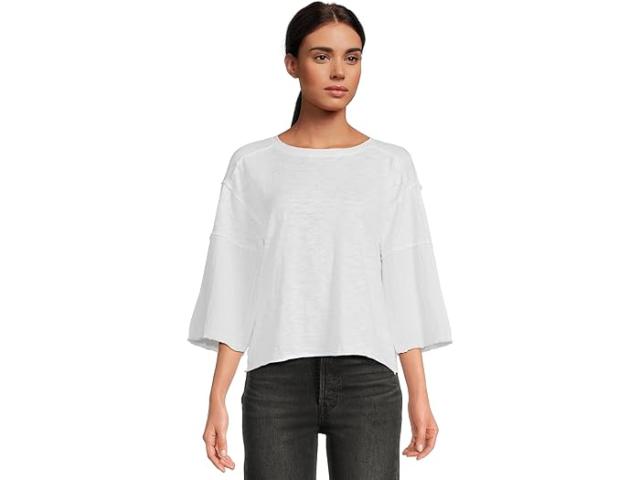 (取寄) モッドオードック レディース 3/4 スリーブ ミックス メディア ティー Mod-o-doc women 3/4 Sleeve Mix Media Tee White