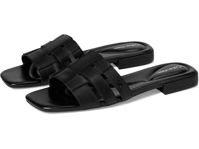 (取寄) カルバンクライン レディース テシー   women Tessie Black Leather