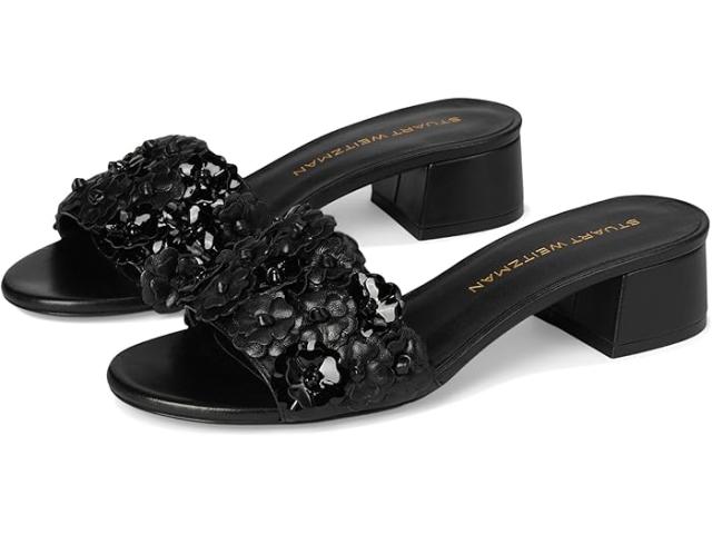 (取寄) スチュアート ワイツマン レディース メドウ ブロック スライド 35 Stuart Weitzman women MEADOW BLOCK SLIDE 35 Black