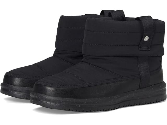 (取寄) ヘイ デュード レディース カムデン カフ ナイロン キルト Hey Dude women Camden Cuff Nylon Quilt Black/Black