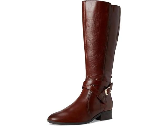 (取寄) ナチュラライザー レディース ワイド カーフ ブーツ Naturalizer women Naturalizer Rena2 Wide Calf Boots Deep Saddle Brown Leather 取寄) ナチュラライザー レディース ワイド カーフ ブーツ Naturalizer