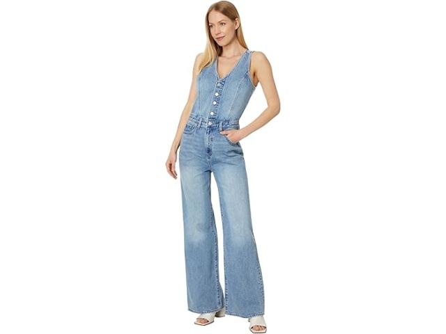 (取寄) リーバイス プレミアム レディース デニム ベスト ワイドレッグ ジャンプスーツ Levi's Premium women Levi's Premium Denim Vest Wideleg Jumpsuit Deep Diveの通販は