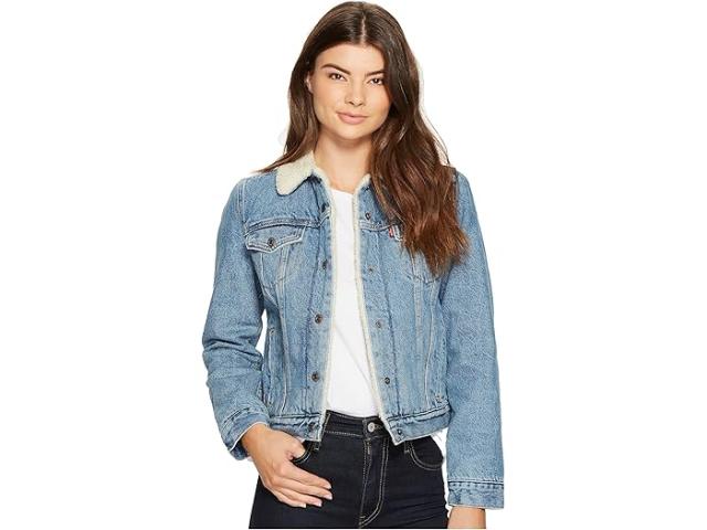 (取寄) リーバイス ウィメンズ レディース オリジナル シェルパ トラッカー ジャケット Levi's Womens women Original Sherpa Trucker Jacket Divided Blue