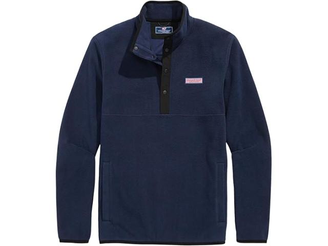 (取寄) ヴィンヤードヴァインズ メンズ ハーバー フリース クォーター-スナップ Vineyard Vines men Harbor Fleece Quarter-Snap Nautical Navy 1