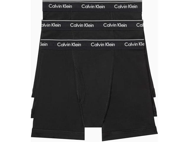 (取寄) カルバンクライン アンダーウェア メンズ コットン クラシックス マルチパック ボクサー ブリーフ   Underwear men Cotton Classics Multipack Boxer Brief Black