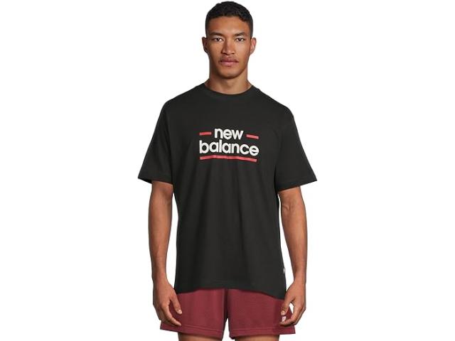 (取寄) ニューバランス メンズ リニア ラインズ T-シャツ New Balance men Linear Lines T-shirt Black