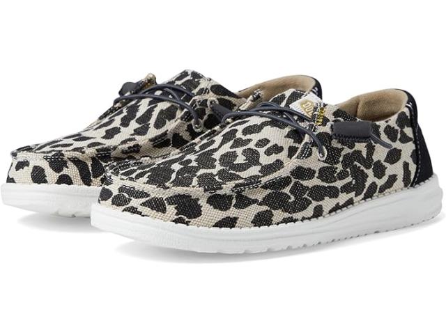 (取寄) ヘイ デュード レディース ウェンディ レオパード スパークル Hey Dude women Wendy Leopard Sparkle Tan