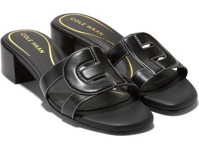 (取寄) コールハーン レディース クリシー ブロック ヒール サンダル Cole Haan women Cole Haan Chrisee Block Heel Sandal Black Leatherの通販は 34,567円