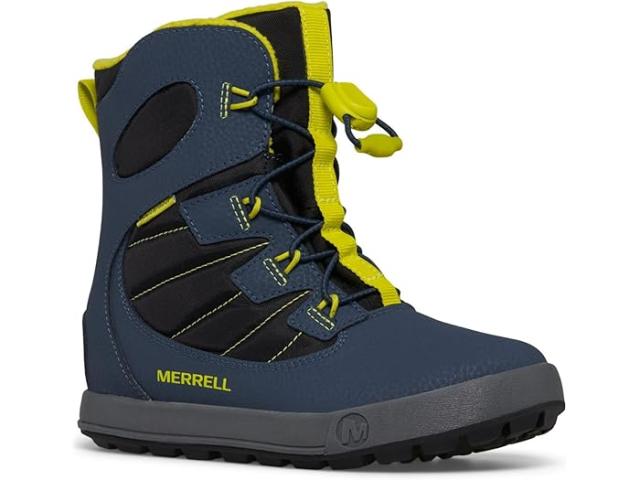 (取寄) メレル キッズ キッズ スノー バンク 4.0 ウォータープルーフ (リトル キッド/ビッグ キッド) Merrell Kids kids Snow Bank 4.0 Waterproof (Little Kid/Big Kid) Navy/Limeの通販は 21,790円
