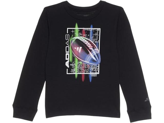 (取寄) アディダス キッズ ボーイズ フットボール エナジー ロング スリーブ ティー (トドラー/リトル キッド) adidas Kids boys adidas Kids Football Energy Long Sleeve Tee (Toddler/Little Kid) Black With Multicolorの通販は 5,945円