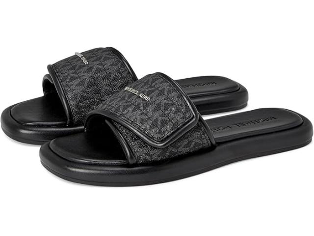 (取寄) マイケルコース レディース スキ フラッツ スライド MICHAEL Michael Kors women Suki Flat Slide Black 2