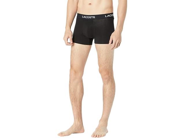 (取寄) ラコステ メンズ 5-パック コットン ストレッチ トランクス Lacoste men 5-Pack Cotton Stretch Trunks Black