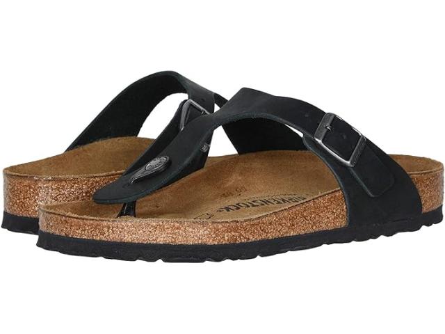 (取寄) ビルケンシュトック レディース ギゼ オイルド レザー Birkenstock women Birkenstock Gizeh Oiled Leather Black Oiled Leather